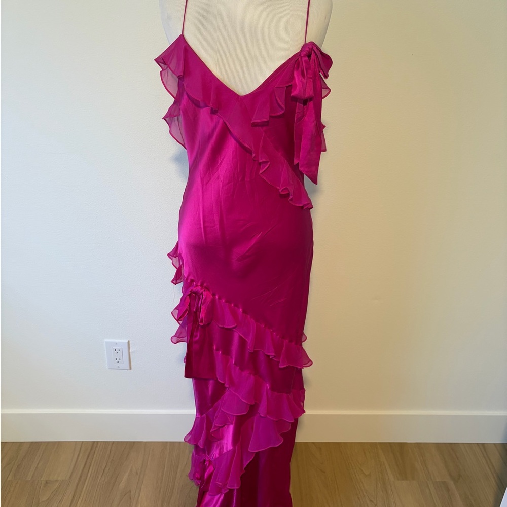 LoveShackFancy Fuchsia Rialto Dress